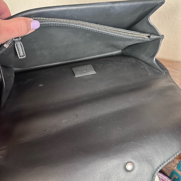 Authentic Large Gucci Black Dionysus Bag with Iridescent Crystals - Picture 12 of 13